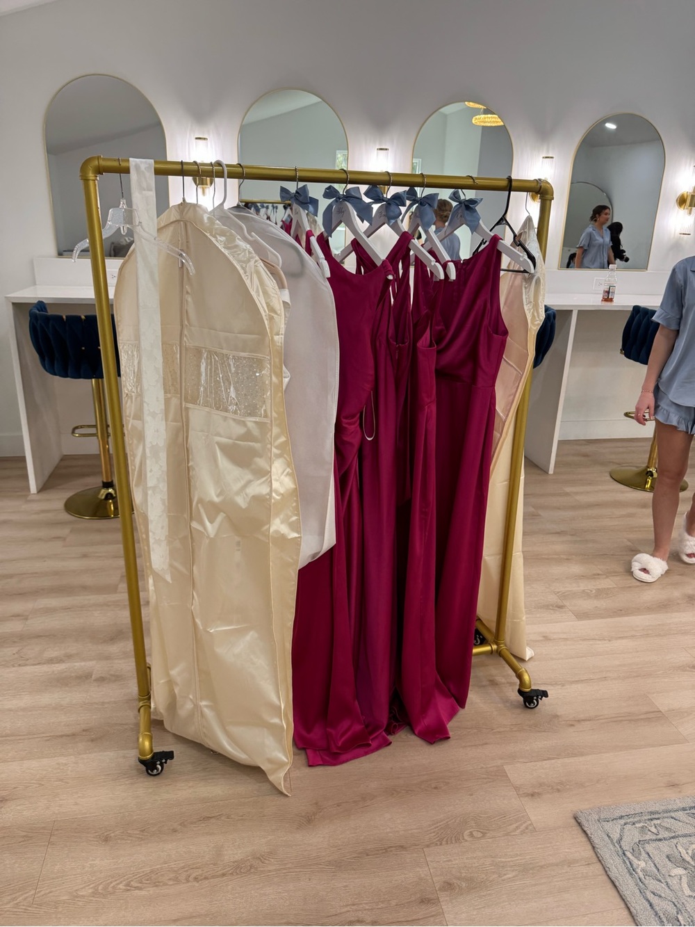 Azazie Barbie Fuchsia Satin Stretch bridesmaid dress prom - Picture 4 of 10